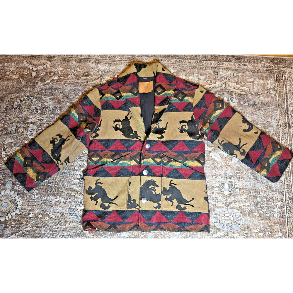 True Grit Rodeo Ranch Coat Jacket Horse Bronco Cowboy Western Southwest Sz 3 USA